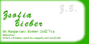 zsofia bieber business card